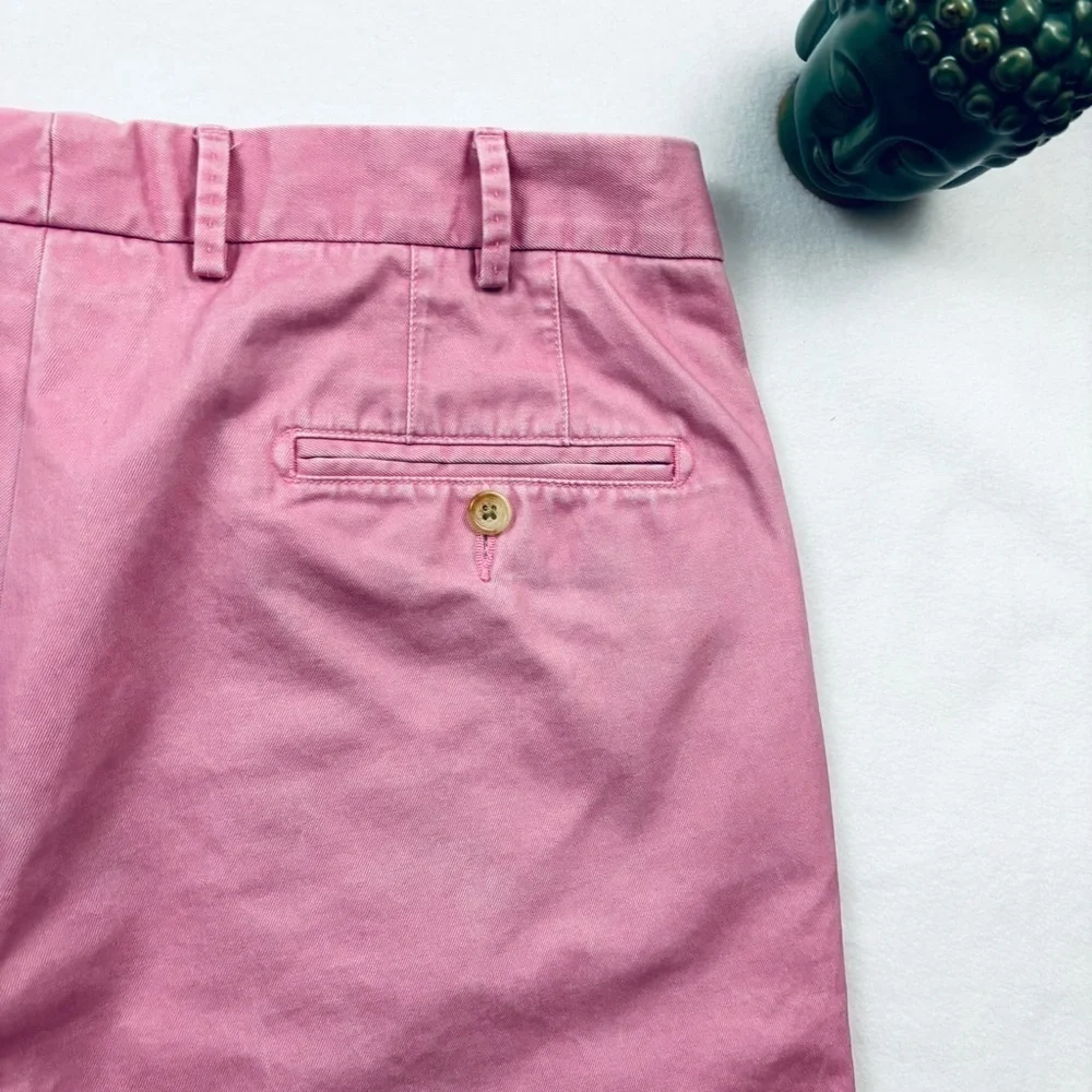 Peter Millar Pink Flat Front Chino Golf Walking‎ Cotton Shorts Size 36